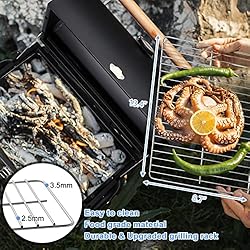 Portable Charcoal Grill, HaSteeL Small Folding