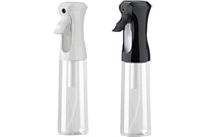THINTON Mist Spray Bottle for Hair (10oz/300ml) - 2 Pcs Continuous Spray Bottle for Salons Cleaning Plants Gardening