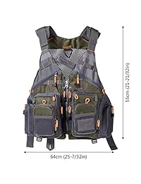 Bassdash   Chaleco de pesca ajustable para hombres y mujeres, para pesca con mosca y actividades al aire libre