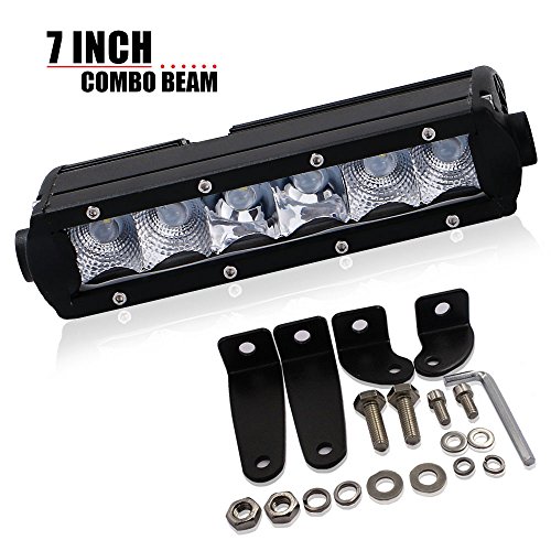 DOT Single Row 7″ 8 Inch Led Light Bar Super Slim Low Profile Flood Spot Combo Driving Work Fog Light Bar Quad Jeep Wrangler Xj Ford Expedition F350 F250 4wheeler motorcycle Polaris RZR truck Ram RV