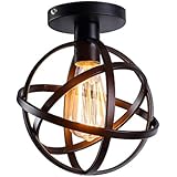 JDONG Vintage Deckenleuchte Art Deco Stil 3×E27 klassisch mit Kette