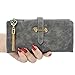 Jastore® Women Ladies Elegant Long PU Leather Card Holder Purse Clutch Wallets (Grey)