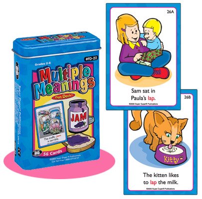Super Duper Publications Multiple Meanings Fun Deck Flash Cards Educational Learning Resource for Children