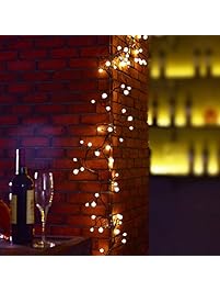 Globe String Light BaiYunPOY 8.2Ft LED Decorative String Lights for Garden,Wedding,Xmas Party