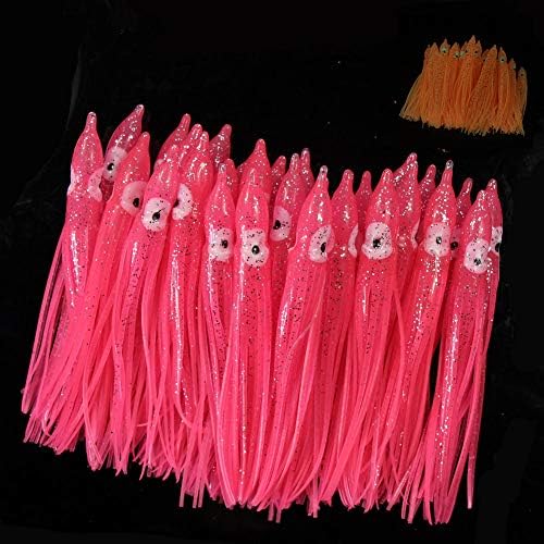 イカスカートルアー 夜光 ソフト 仕掛け自作 ソフトルアー タコ釣り用品 釣り餌 5 6 12cm 30本 セット 3色