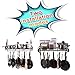 ZESPROKA FBA_JW-SL5E-AJVR Kitchen Wall Pot Pan Rack,with 10 Hooks,Black