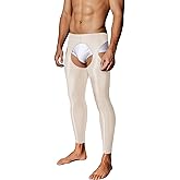 ZAIGGUT Men's Leggings Sexy Tight Long Pant Shiny Tights Bottoms for Men S M L XL XXL