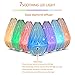 Essential Oil Diffuser 120ml Diamond Glass Aromatherapy Ultrasonic Cold Mist Humidifier 7 Color LED Lamp and Anhydrous Automatic Closing Office Home Bedroom Baby House Yoga Research (white) ¡­