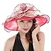 SAFERIN Women's Organza Church Kentucky Derby Fascinator Bridal Tea Party Wedding Hat