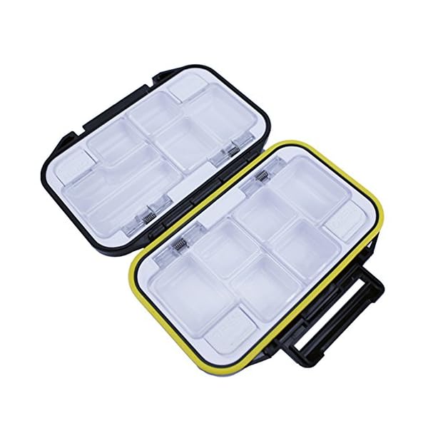 Ezyoutdoor-Plastic-12-Compartments-Storage-Case-Fly-Fishing-Lure-Spoon-Hook-Bait-Tackle-Box-Waterproof-Black
