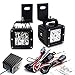 iJDMTOY LED Pod Light Fog Lamp Kit Compatible With 2008-10 Ford F250 F350 F450, Includes (2) 20W High Power LED Cubes, Foglight Location Mounting Brackets & On/Off Switch Wiring Kit