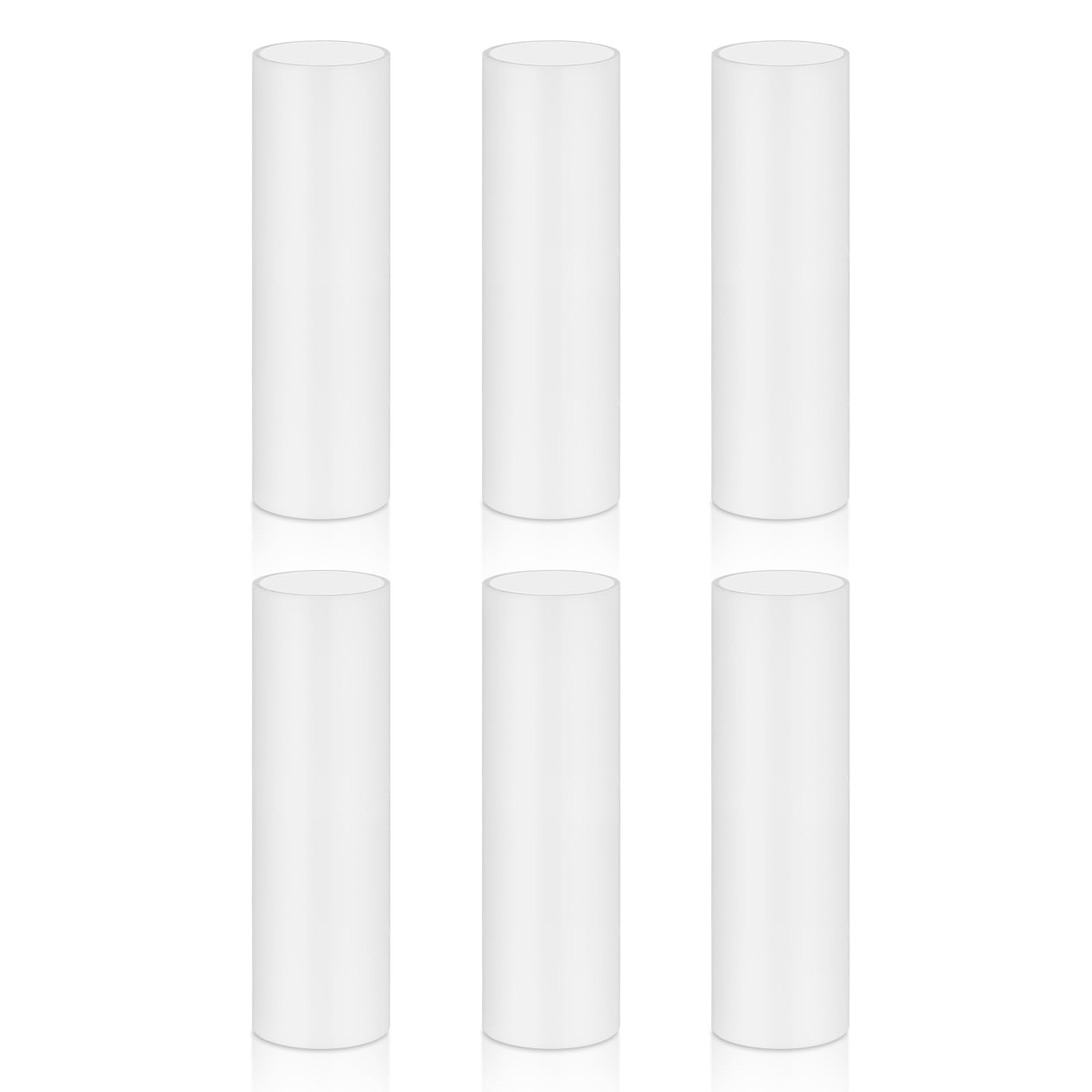 Photo 1 of 3 Inch Tall White Plastic Candle Covers Sleeves,Chandelier Socket Sleeves,Candelabra Base E12 Socket Covers Set of 6