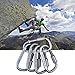 KAMOTA 10PCS Aluminum D Ring Locking Carabiner with 10PCS Key Ring, Premium Durable D Ring Carabiner Clip for Home Camping Fishing Hiking Traveling and Keychain