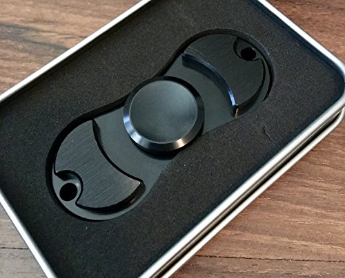 EDC Fidget Spinner High Speed Stainless Steel Bearing ADHD Focus Anxiety Relief Toys (Black)