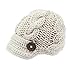 zefen Baby Boys Crochet Knit Newsboy cap Photography Brim Buttons Hat Small Ivory