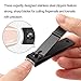 FIXBODY Nail Clippers, Black Stainless Steel Fingernail & Toenail Clippers & Nail File,Great Christmas Gift,Stocking Stuffers for Men and Women