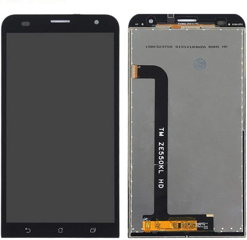 Screencart 100% Mobile LCD Display with Touch Screen Digitizer Assembly for Asus ZenFone 2 Laser ZE550KL Z00LD Black