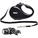 Friends Forever Retractable Dog Leash - Reflective Nylon Retractable Leash for Dogs with Flashlight and Waste Bag Dispenser, Large