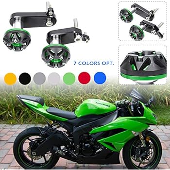 LJBusRoll Motorbike ZX-6R Frame Slider Crash Pads Protector Engine Cover For Kawasaki Ninja ZX6R ZX 6R 2009 2010 2011 2012 (Black)