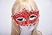 Geek-M Halloween Costume Lace with Rhinestone Venetian Women Masquerade Mask, Red