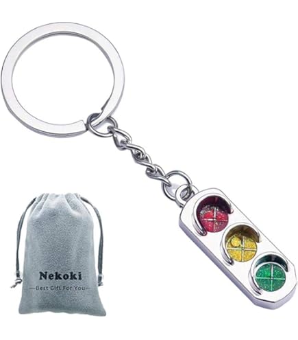 Amazon.com: Reizteko Creative Traffic Lights Key Ring Chain