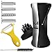 mKitchen 4 Blades Spiral Slicer Spiralizer New Generation Complete Bundle-9 Recipe eBooks-Vegetable Cutter-Zucchini Pasta Noodle Spaghetti Maker with Vegetable Peeler and Cleaning Brush