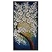 Okbonn-100% Hand Painted Art Modern Abstract Picture White Flowers Green Blue Artwork Floral Oil Paintings on Canvas Wall Art for Living Room Bedroom Home Office Decorations Wall Decor