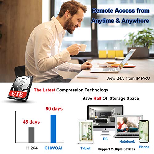 【2020 New】 Wireless Security Camera System, 8 Channel 1080P NVR with 6TB Hard Drive, 8PCS 1080P 2.0MP CCTV WI-FI IP Cameras for Homes,OHWOAI HD Surveillance Video Security System. - Thumbnail 4
