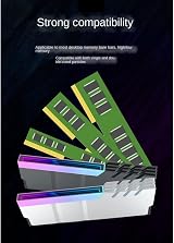 QWAMBVZE DDR4 DDR5 5V ARGB Sync PC RGB RAM Heatsink Cooler Silver White view 4