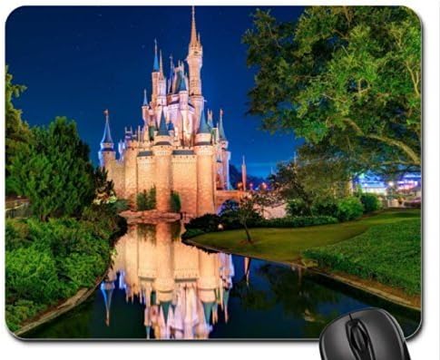 WMSHOP Disney world, Cinderella castle Mouse Pad, Mousepad (Amusement Parks Mouse Pad)