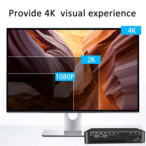 Mini Desktop PC, Micro Computer with i7-9700(Up to 4.7GHz), 16G DDR4|256G SSD|1T HDD, GTX1650 4GB, 4K, Dual Monitors Capable, Dual-Band WiFi, Win10 Pro