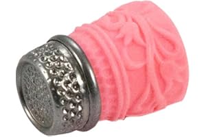Bohin Silicon Thimble with Steel Top Size Small Pink-Blister Pack