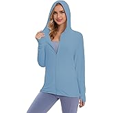 spxidacx Women's UPF 50+ Sun Protection Jacket Long Sleeve Hooded Sun Shirt for Outdoor Sports (with pockets)