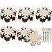 Jetec 50 Pack Unfinished Wooden Snowflakes Christmas Ornaments Paintable Blank Xmas Tree Hanging Wood Slices with 50 Ropes for DIY Art Crafts Christmas DIY Wooden Snowflake Decoration 3.15 x 3.15 Inch