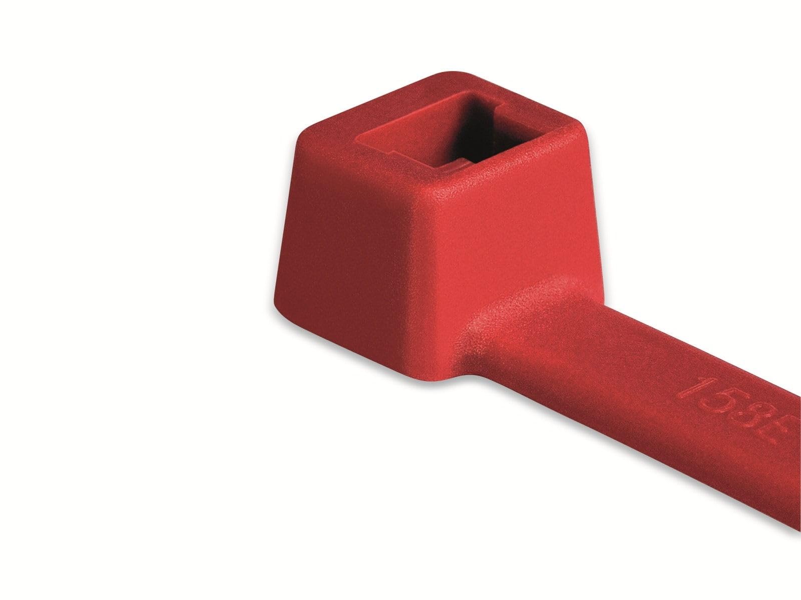 HELLERMANNTYTON 111-03004 T30R-PA66-RD Cable clamp 150 mm 3.5 mm Red weatherproof 100 pc(s)