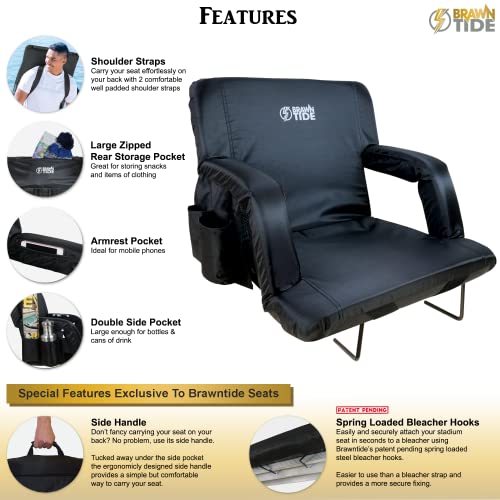 BRAWNTIDE Wide Stadium Seat for Bleachers Stadium Chair with Back