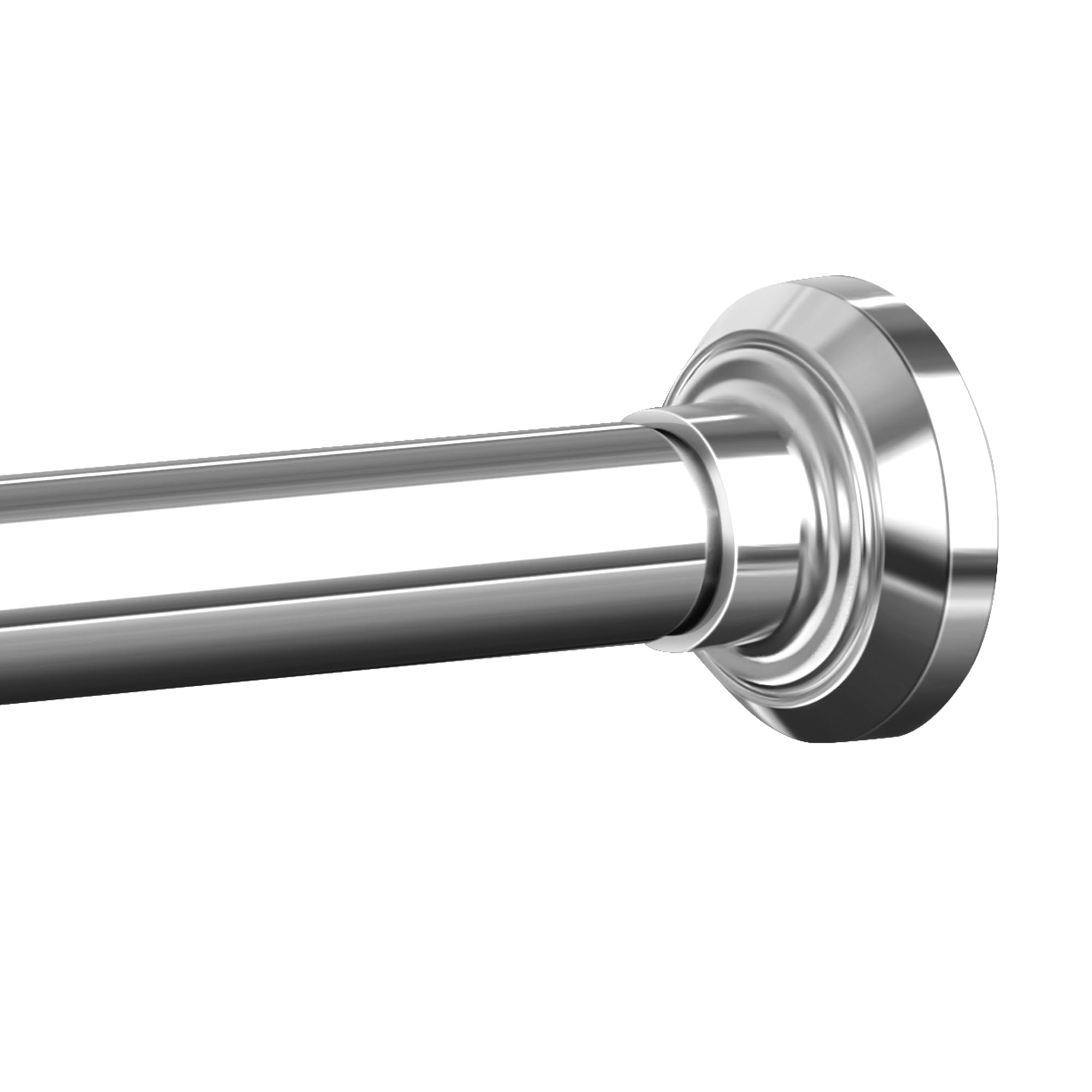 Photo 1 of ENJOYBASICS Shower Curtain Rod 30 to 64 Inches, 1 Inch Stainless Steel Adjustable Spring Tension Rods No Drill for Bathroom, Closet, Window, Room Divider, Never Rust, Non Slip, Chrome