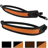 BRONZEDOG Genuine Leather Rifle Sling Braided Shotgun Strap Durable Hunting Shoulder Belt