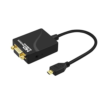 Fly Kan (interfaz de tipo D) 1080P Micro HDMI macho a VGA hembra ...