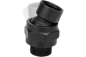 NearMoon Shower Head Swivel Ball Adapter - Solid Brass Shower Connector Ball Joint Adjustable Universal Shower Arm Extension Component (Matte Black)