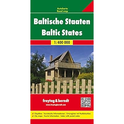 Países Bálticos, Lituania, Letonia, Estonia, mapa de cerreteras. Escala 1:400.000. Freytag & Berndt. (Auto karte)