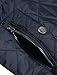 Allegra K Women's Zippered Pockets Stand Collar Quilted Padded Vest M Dark Blue