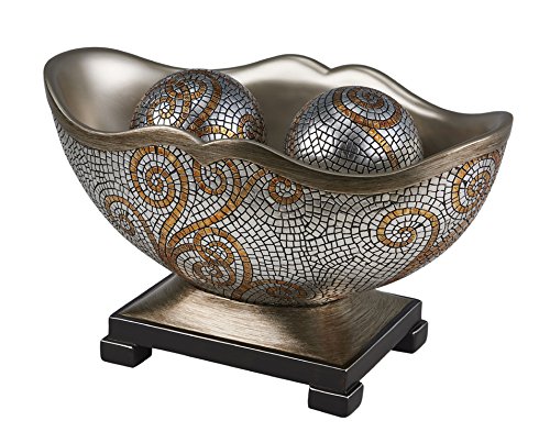 OK Lighting OK-4286B 8" H Theos Decorative Bowl with Spheres