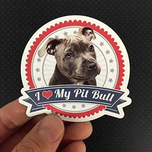 I Love My Pitbull Magnet for Car or Fridge - 3"x3" Super Durable, Weatherproof Pit Bull Dog Magnet - Accessories for a Pitbull Mom or a Pitbull Lover - A Perfect Gift