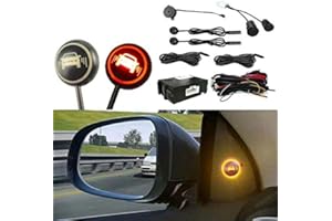 WILOVE Car Blind Spot Monitoring System, 12V Car Blindspot Sensors Lane Change Reminding Driving Assistance Sensor Monitoring
