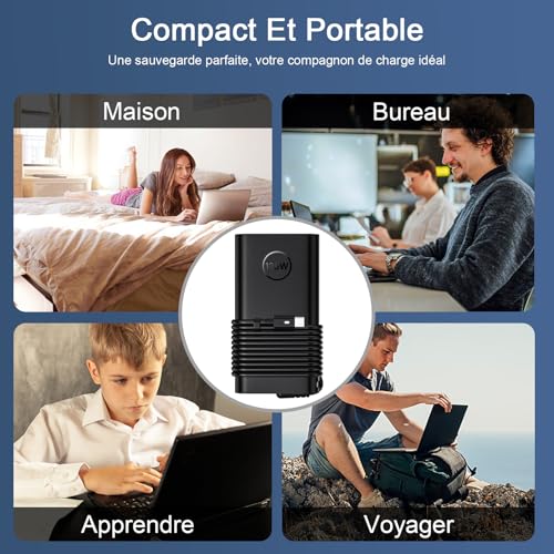 Dragblac USB-C Charger 130W for Dell XPS 15 9520 9530 9560 XPS 17 9700 Precision 3561 3570 3571 3581 3480 5550 inspiron 16 7630 Latitude 3550 5520 7410 9410 94 10 Computer Adapter Portable