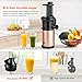 Juicer Amzdeal Slow Juicer Masticating Juicer Machine Cold Press Juicer For High Nutritional Fruits and Vegetables Juice, Easy to Clean, Quiet Motor & Reverse Function, BPA Free, 200w