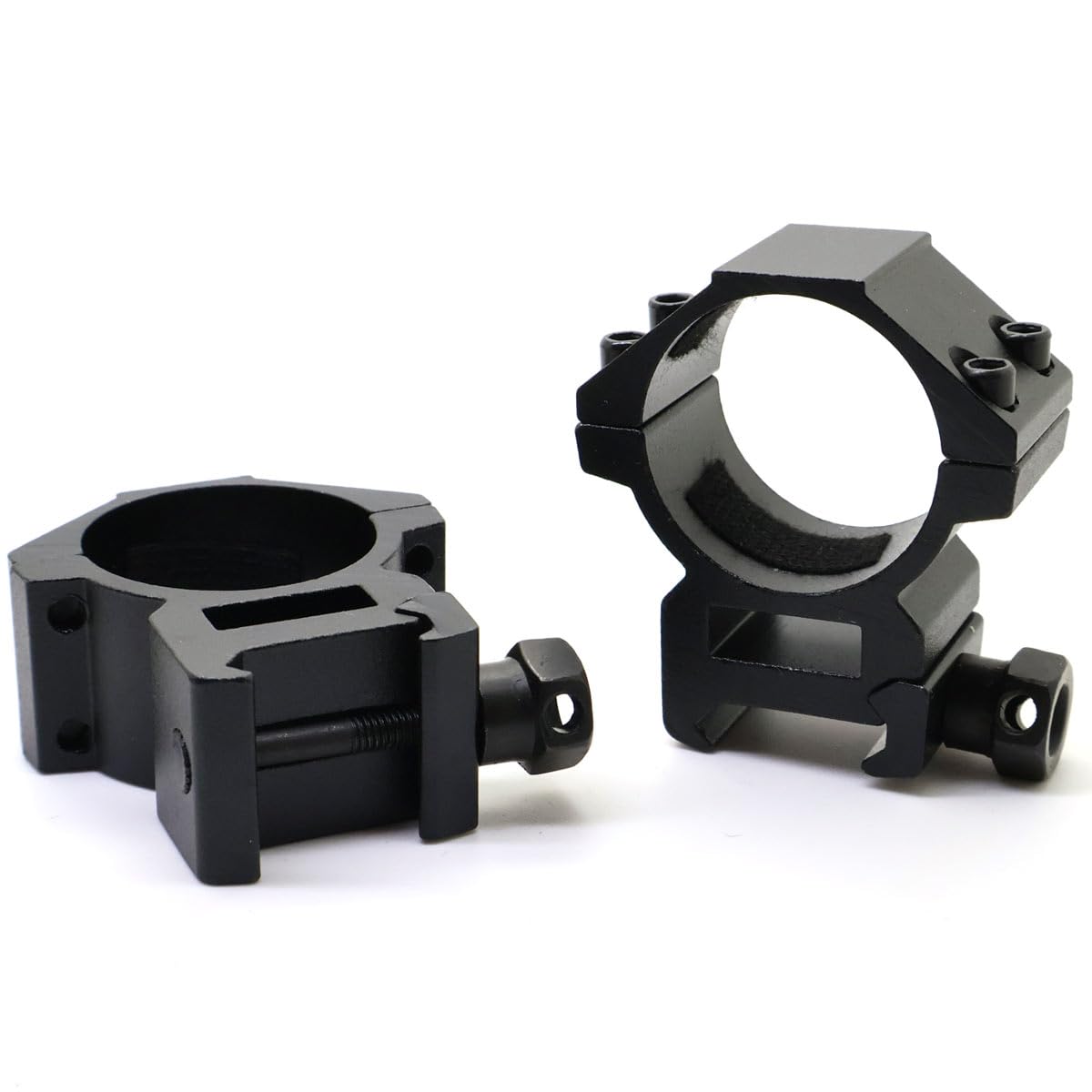RALSPEC 2 x 30mm Diameter Rifle Scope Mounts Rings for 20mm Weaver/Picatinny Rail Medium Profile Optics Mount QD Quick Detach Airsoft Air Gun