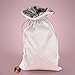 Paper Mart Tarot/Rune Bag: White Velvet and Silver Satin Bag (5