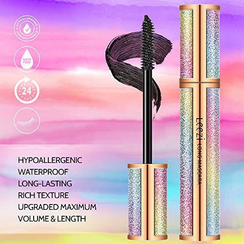 4D Silk Fiber Lash Mascara for Longer, Thicker, Voluminous Eyelashes,Natural Waterproof Smudge-Proof, All Day Exquisitely Lush, Full, Long, Thick, Smudge-Proof Eyelashes by St. Mege